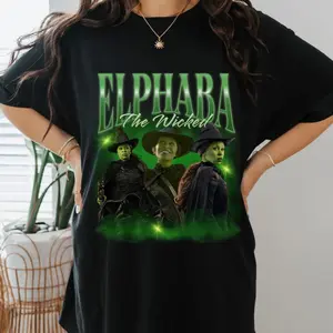 Oversized Vintage Bootleg, Cynthia Erivo, Elphaba Retro Tee, wicked, yellow brick road, defying gravity, Youth Wicked Tee, Kids Elphaba Tee