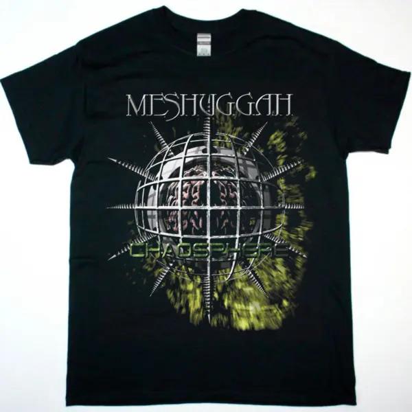 Meshuggah Chaosphere T-Shirt, Black Casual Short Sleeve Cotton Tshirt Menswear Top