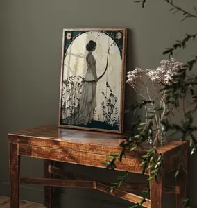 [Sale off up to 50%] [Free ship] [No Frame] Artemis Premium Poster, Greek Goddess of Hunting, Art Nouveau Print, Divine Feminine Art, Home Decor, Greek Mythology, Feminine Energy