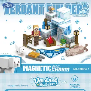 Magnetic Building Blocks DIY Model Kit, My World Arctic Park Magnetic Blocks, Minecraft Assembly Toy for Boys & Girls, Educational Gift
