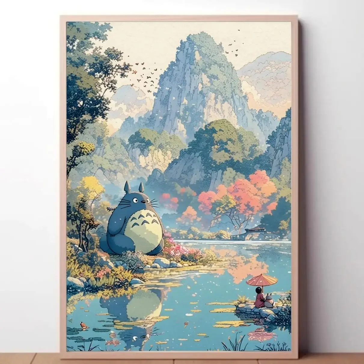 My Neighbor Totoro Anime Poster, Totoro Studio Ghibli Art Print Anime Posters (NO FRAME)