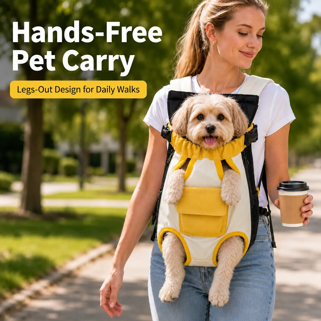 Hands-Free Pet Carrier Backpack for Cats & Small Dogs 10-14.5 lb, 3-Way Carry Hands-Free Pet Carrier Backpack for Cats & Small Dogs 10-14.5 lb, 3-Way Carry