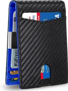 Men's Multifunctional Ultra-Thin Microfiber Rfid Shield Wallet, Dual-Fold Wallet ID Credit Card Holder, Simple Front Pocket Design, Large Capacity, Rfid Blocking Bifold