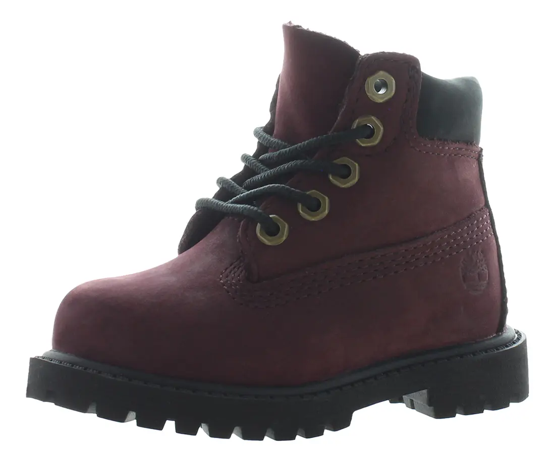 Timberland Unisex Infant & Toddler 6-Inch Premium Quality Nubuck Leather High-Top Bootie Set, Lace-Up Front, 2-3 Years (Fits 5 Toddlers)