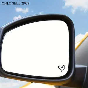 2PCS/SET Heart Cross Car Sticker Set, Car Decorative Sticker, Car decorations, for Car Body, Highlight Faith Warm Style, Inject Heart, Cross Elements + Minimalist Design + Faith Style DNA into Vehicle/Gear, Decorated with Devout Atmosphere