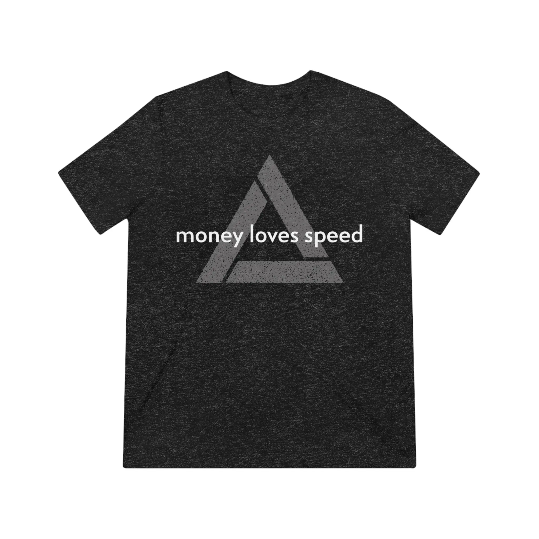 Speedy Success Unisex Triblend Tee - Money Loves Speed Design graphic  tees Collar Fabric