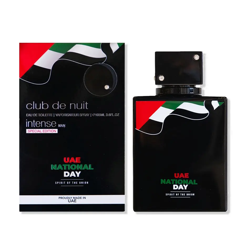 Armaf Club de Nuit Intense Men's Alcohol-Based Citrus Fragrance, UAE National Day Special Edition 3.6 Oz EDT Spray, Single Item
