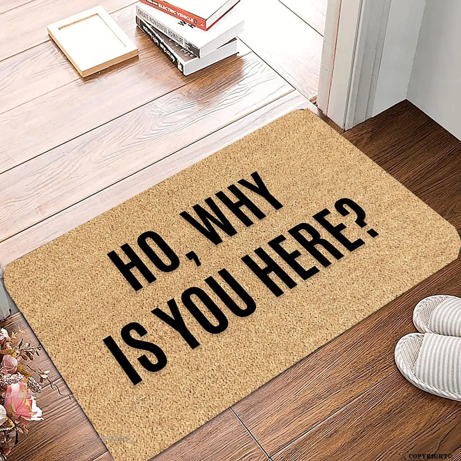 Welcome Mats for Front Door Outdoor Entry Ho Why is You Here Doormat Doormat Non Slip Mat for Home Indoor Farmhouse Funny Kitchen Rugs Patio Greeting Front Porch Rugs