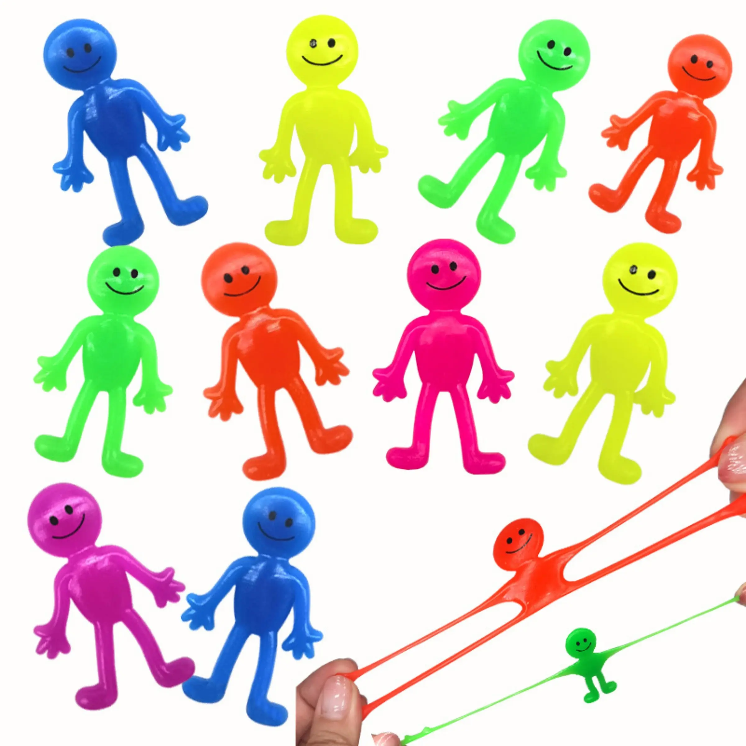 30pcs Smiley Face Small Person Lala Le Elasticity Squeeze Fun Party Stocking Stuffers Birthday Party Favors Goodie Bag Stuffers Party Favor Party Favor Gifts
