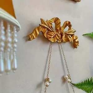 Vintage Bow Wall Hanging Decor, Elegant Resin Craft, Wall Mounted Ornament, Retro Style Home Decoration