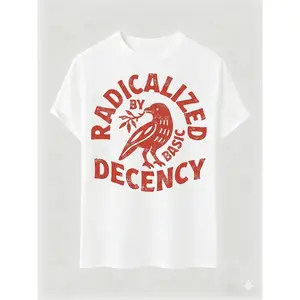 Vintage Radicalized By Basic Decency Unisex T-shirt, Political Protest T-shirt, Feminist Activist Gift, Liberal Clothing, Social Justice Gift