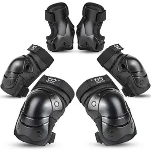 Kids/Adult/Youth Knee and Elbow Pads with Wrist Guards 3 in 1 Protective Gear Set for Skateboarding Cycling BMX Bike Scooter Skating Riding