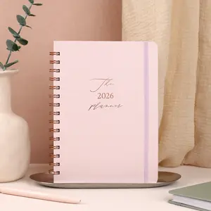 2026 Weekly and Monthly Planner, Spiral-Bound Hardcover Agenda Book with Tabs and Inner Pocket, Jan 2026–Dec 2026, Aesthetic Academic Planner Notebook for Office, Home and School Supplies