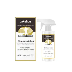 Jakehoe Dog Kennel Odor Eliminator, Non-Enzyme Formula with Peg-40 Hydrogenated Castor Oil, Citrus Extract, Fresh Apricot Scent