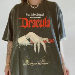 Bram Stoker's Original Dracula Graphic Tshirt, Retro Horrror Shirt, Gift For Men Women, Vintage 90s Graphic Tees, Unisex Top, Apparel, Cotton Menswear Streetwear