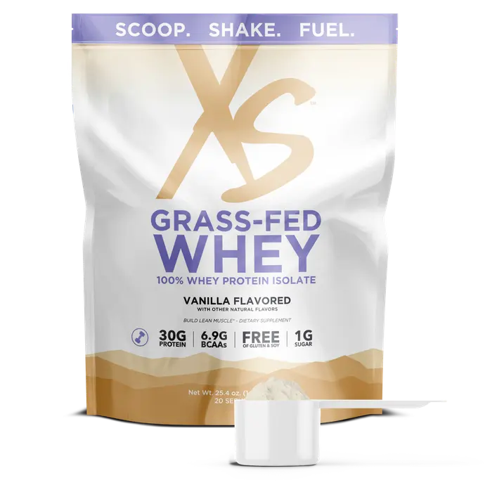 Amway XS Grass-Fed Whey Protein – Vanilla | 30g Protein | 20 Servings