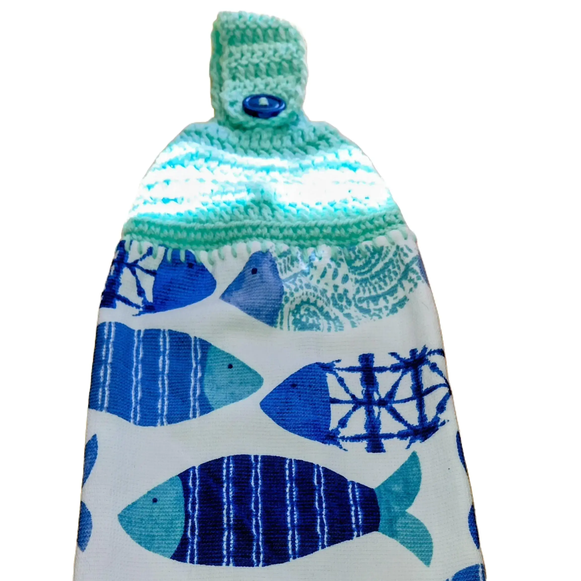 Handmade Crochet Hanging Kitchen Towel, Household Textile Dish Cloth for Kitchen Use