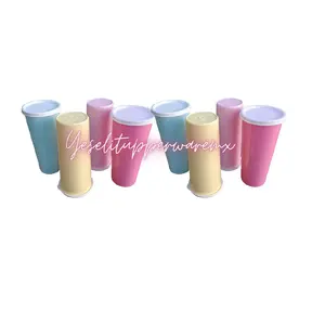 PASTEL TUMBLERS SET OF 8 - Assorted Colors, Ideal for Beverages, Ideal for Bottle Drinkware