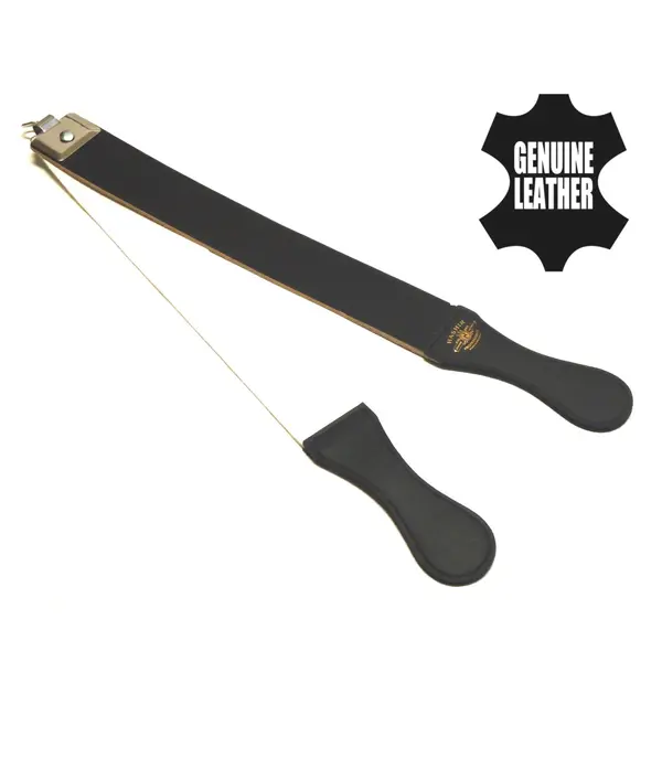 Barber’s Leather Strop Sharpener for Straight Razor Plastic Case