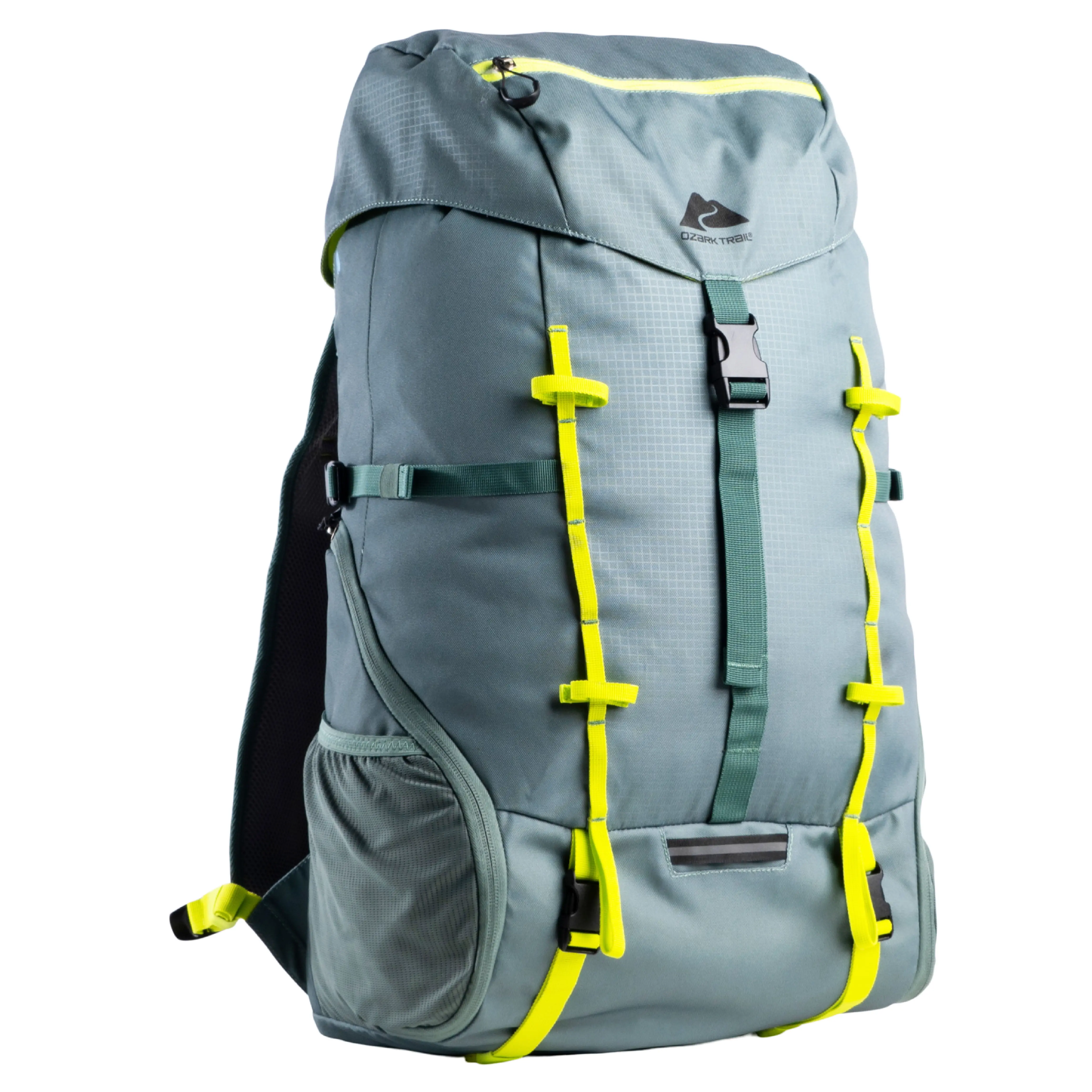 Ozark Trail 45L Adult/Teen Polyester Mulberry Backpacking Backpack, Green
