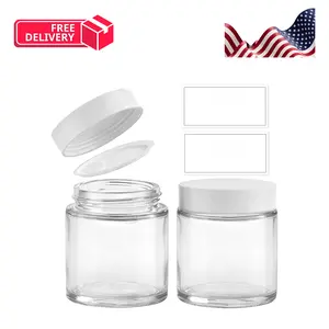 4 oz Glass Jars with Lids & Inner Liners, 2 Pack Small Glass Jars