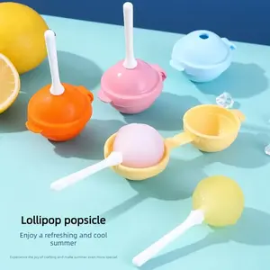 6PCS Lollipop popsicle mold, summer food-grade ice maker, silicone for making popsicles, ice cream, ice lollies, and ice cubes