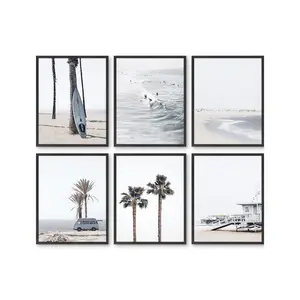 Coastal Views Poster Set of 6 - Artistic Wall Decor Print for Room Aesthetic and Vibe