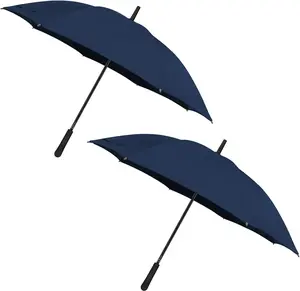 Windproof Auto Open Umbrella 43in Double Reinforced Frame Compact Unisex for Travel Hiking Commute Golf Purple-Blue Outdoor Fun