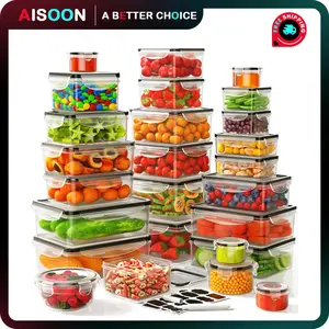 [LIMITED TIME DEAL] 40 PCS Extra Large 85oz Airtight Food Storage Containers Set (20 Containers + 20 Lids), Leakproof, Reusable, Microwave & Dishwasher Safe, with Labels & Pen