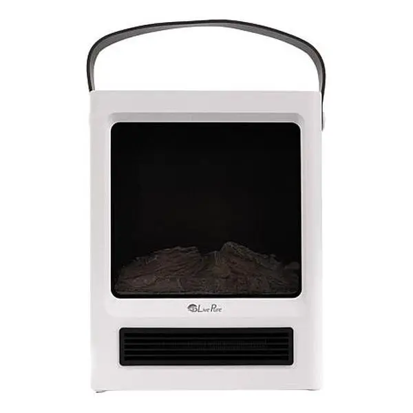 LivePure 15" 1500W Crackle & Glow Heater and Fan