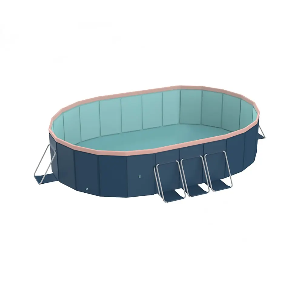 Dark Blue 3.0m PVC Water Family Swimming Pool - Portable Inflatable Foldable Outdoor Pool for Front/Back Gardens with Easy & Quick Setup, Pvc Water Pool