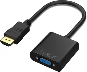 HDMI to VGA Adapter 1080P with Audio and DC for Laptop PC Desktop TVbox Xbox PS3 PS4 Black High-Resolution Converter