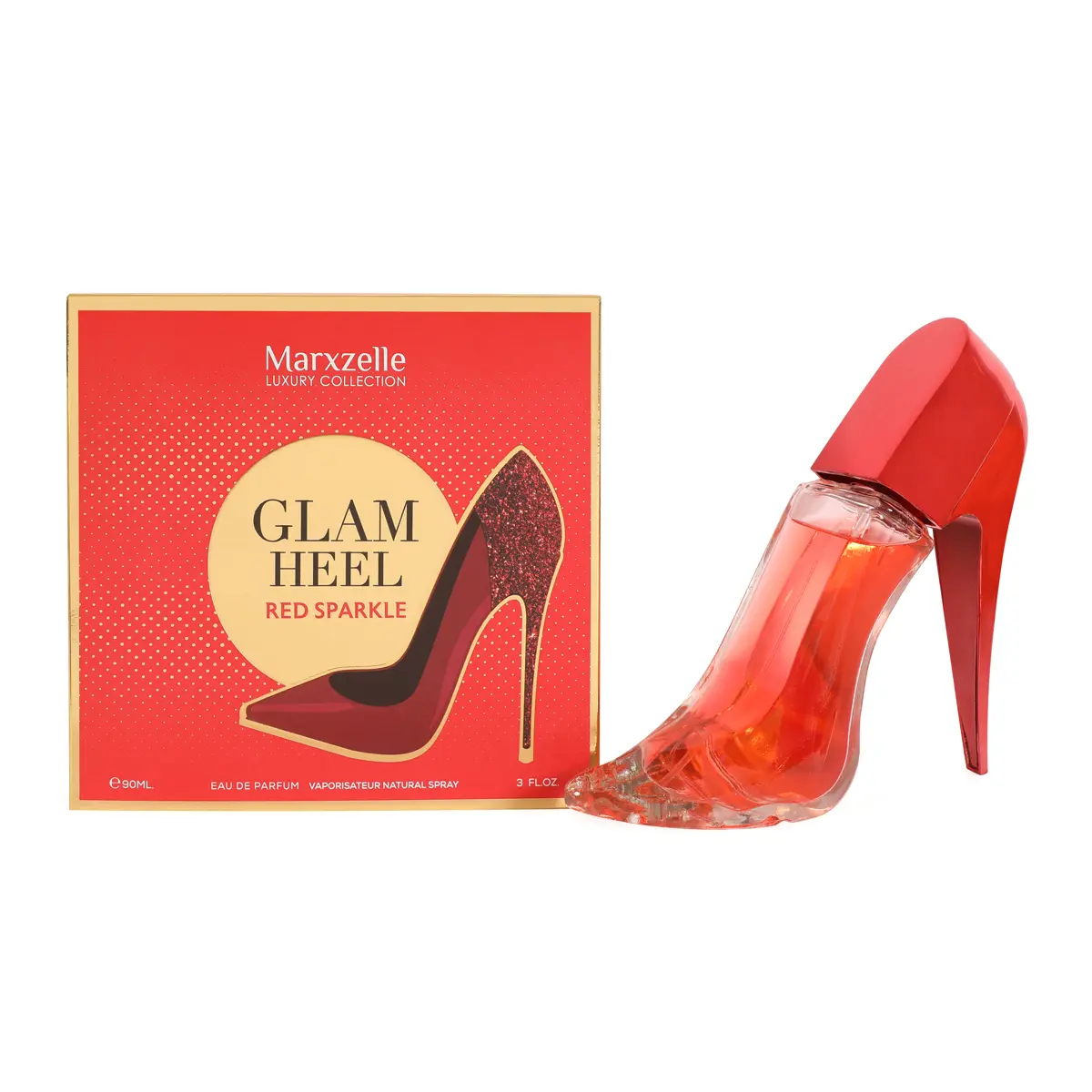 Marxzelle Designer Perfume Glam Heel Red Sparkle Perfume for Women 100ml Eau de Parfum