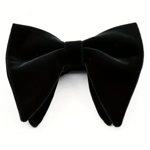 Velvet Butterfly Black Bow Tie For Wedding Groomsmen, Formal Events, Ideal choice for Gifts