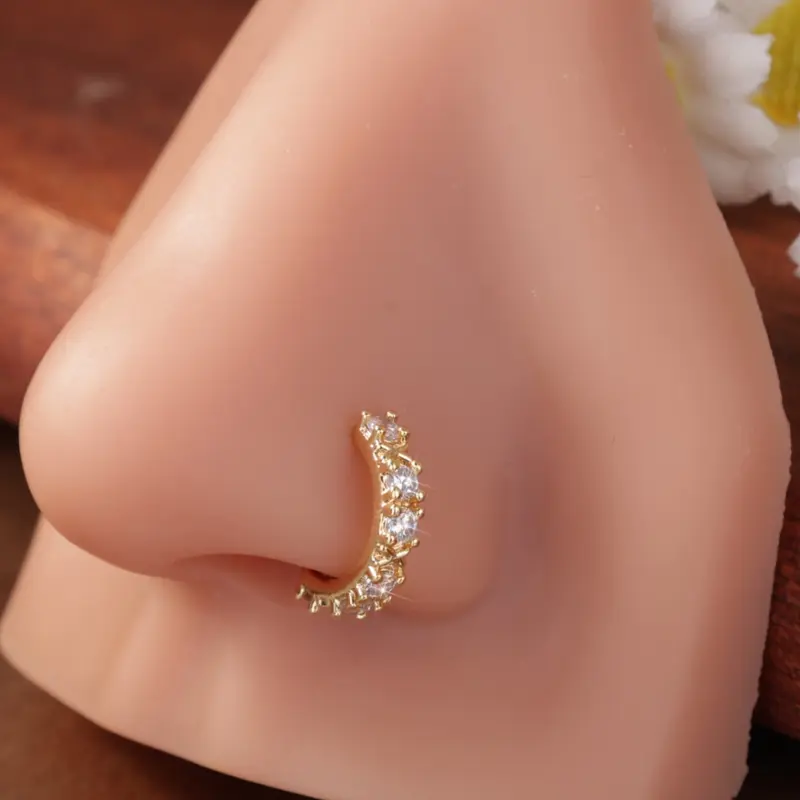 1pcs Nose Rings Hoop Spiral Nose Ring for Women Cartilage Rook Daith Earrings Hoops Body Piercing Jewelry for Women Men Valentine's Day Gifts