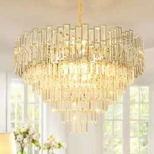 Gold/Black Chandeliers for High Ceilings Modern Farmhouse Antique Chandelier Light Fixture for Foyer Entryway Living Room Large Lighting Chandelier Hanging Round