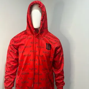 Unbothered The Brand Designer Hoodie Red with Logo Pattern for Designer Wear