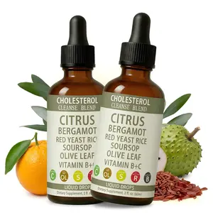 Red Yeast Rice Drops---Extra Strength Natto Extract Supplement for Cholesterol & Heart Support -  ,Vitamin B+C, Natural, Non-GMO Vegan, Heart Health Antioxidant Liquid Supplement 2 fl oz,2Pcs #SummerVibes