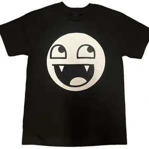 Epic Face Vampire T Shirt, Grunge Y2K Emo Goth Roblox, Funny Meme Hot Topic Invader Zim Domo Kun Gains Parody, Unisex Crewneck Tee Menswear Man