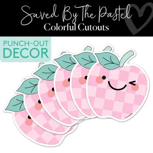 Pastel Apples Bulletin Board Cutouts | Saved By The Pastel