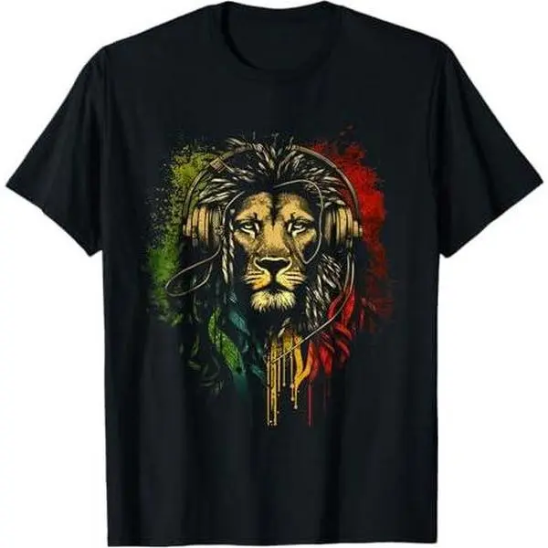 Rasta Reggae Lion Of Judah Rastafarian Pride Reggae Music T-Shirt