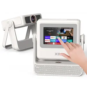 Touch Screen Portable Projector [Auto Focus/350 ANSI/Native 1080P/Support 4K] A5PRO Smart Movie Projector with Touchpad, Wifi 6, Bluetooth, 180° Stand, 300 ''Display, for Outdoor/Indoor/Gaming