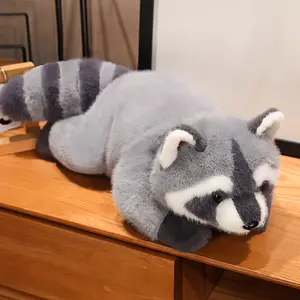 12-inch Plush Raccoon & Red Panda Stuffed Animal Set, Polypropylene Cotton Filled Toys for All Ages, Soft Polyester Fabric, Grey Raccoon and Orange Red Panda Plush Puppets