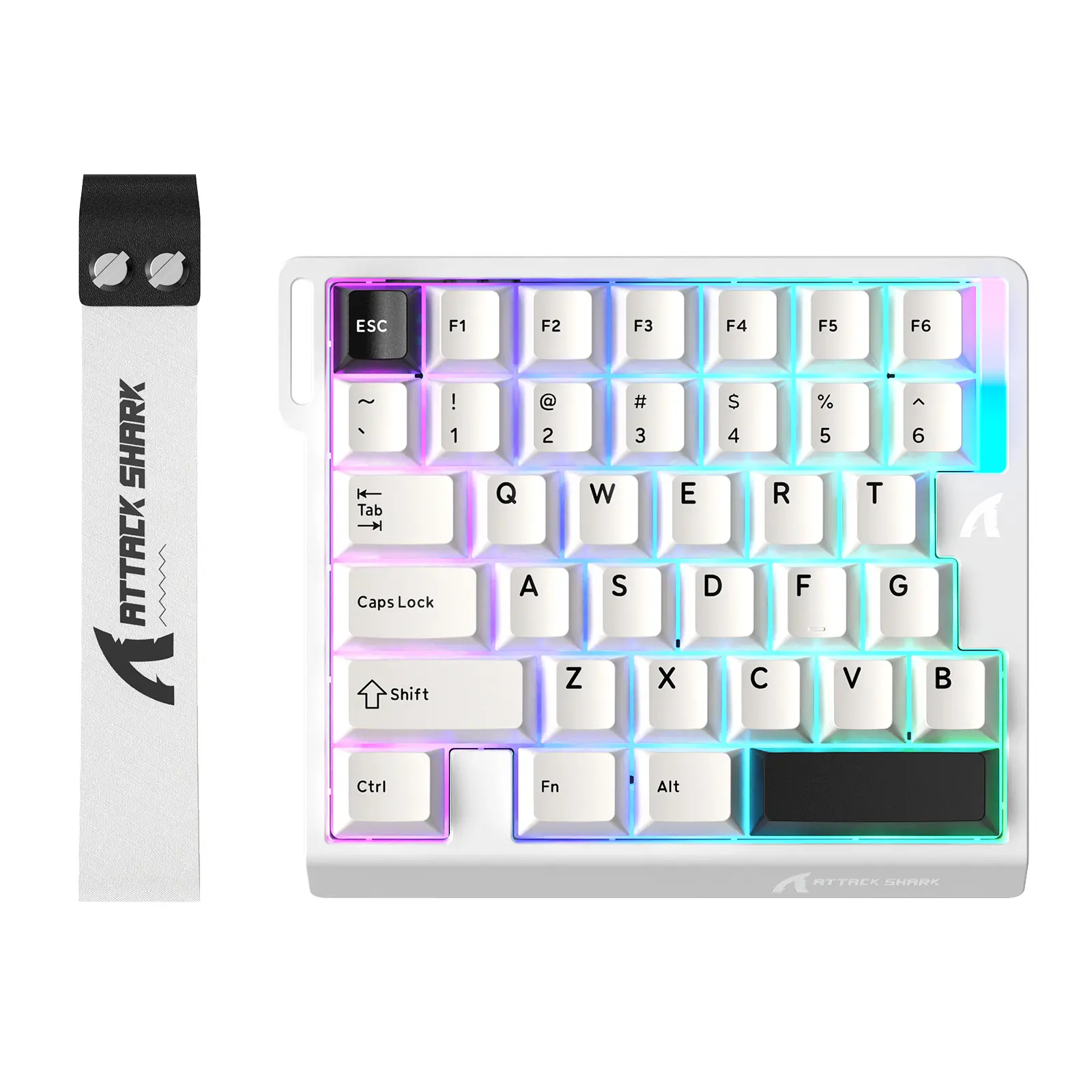 ATTACK SHARK M36 HE Rapid Trigger Gaming Keyboard, 36-Key 1-Handed Hall Effect Magnetic Switches, 8000Hz Polling Rate, 0.01mm RT, RGB Wired Esports Controller, summerwins Compact PC Accessory for PC Gaming Setup & Gamer Stuff, Keyboards tiktokshopbacktosc