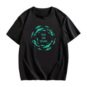 Comfortable Cotton Shark Tee – Perfect for Diving, Loose Fit for Easy Movement