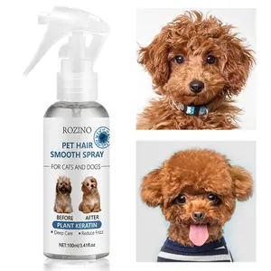ROZINO Pet Coat Conditioner 100ml in Blue Box for Cats & Dogs Plant Keratin Formula for Smooth Healthy Coats