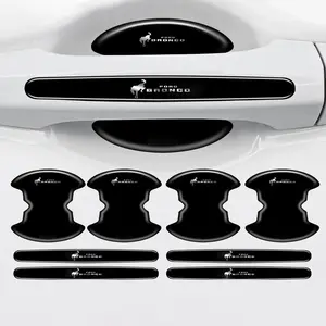 4PCS/8PCS Car Door Handle Bowl Protective Stickers Anti-collision Decal for Ford Bronco Sport 2021-2023 Sticker Accessories Automotive Decals