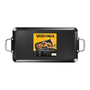 Vasconia 20" Double Burner Non-Stick Griddle, Oven Safe, Dishwasher Safe