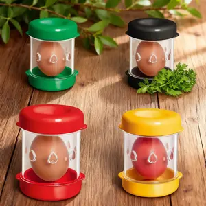 2-Piece Egg Shell Remover Set, Manual Peeling Separator for Hard Boiled Eggs, Durable PP Kitchen Tool, Essential Cooking Utensil