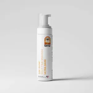 BRNZ 24K Glow Self-Tanning Mousse | 4 Custom Shades: Dark, Ultra Dark, Violet Dark, Violet Ultra Dark | Hydrates with Cocoa Butter, Nourishes With Skin-Loving Fruit Extracts | Streak-Free | Vegan | Fast-Drying | Competition Tan for Cheer, Dance, Pageants
